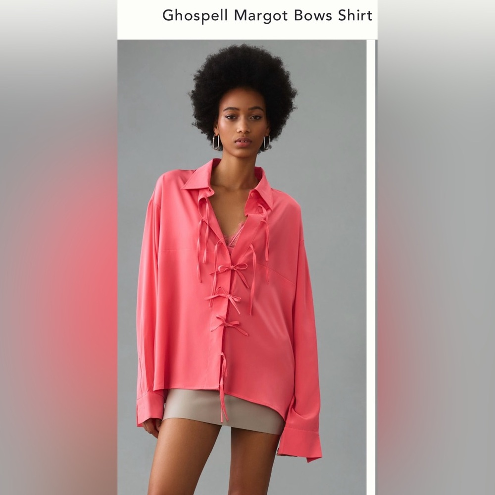 Anthropologie Ghospel Margo Bows Shirt.